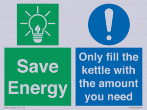 Save Energy - Only fill the kettle with the amount you need